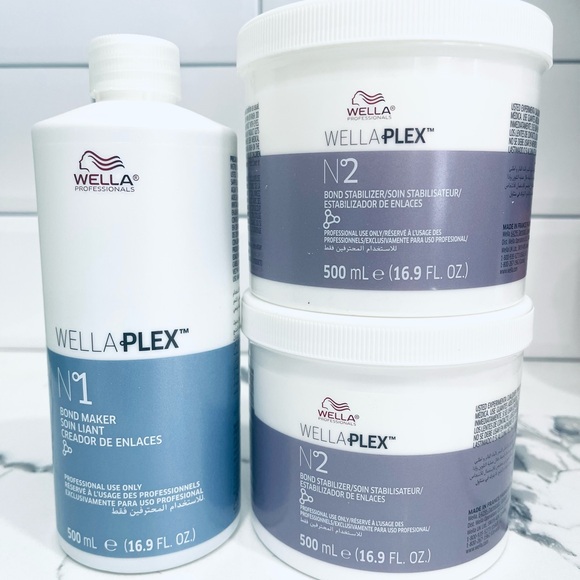 WellaPlex - No.1 Bond Maker 16.9 Oz and 2(x) No. 2 Bond Stabilizer - Salon Kit